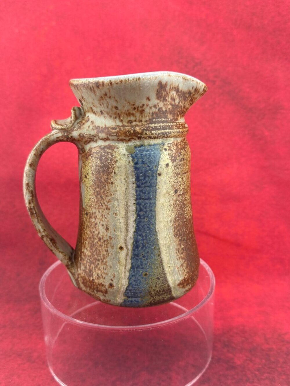 VINTAGE HANDCRAFTED STUDIO POTTERY STONEWARE PITCHER, WARREN MacKENZIE-STYLE